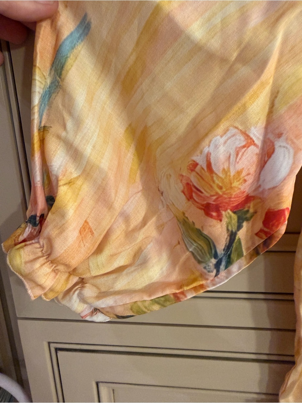 New Bundle 2 OUFISUN Watercolor Tops Blouses Floral Daisies Sunflowers Sz Med - Picture 10 of 11